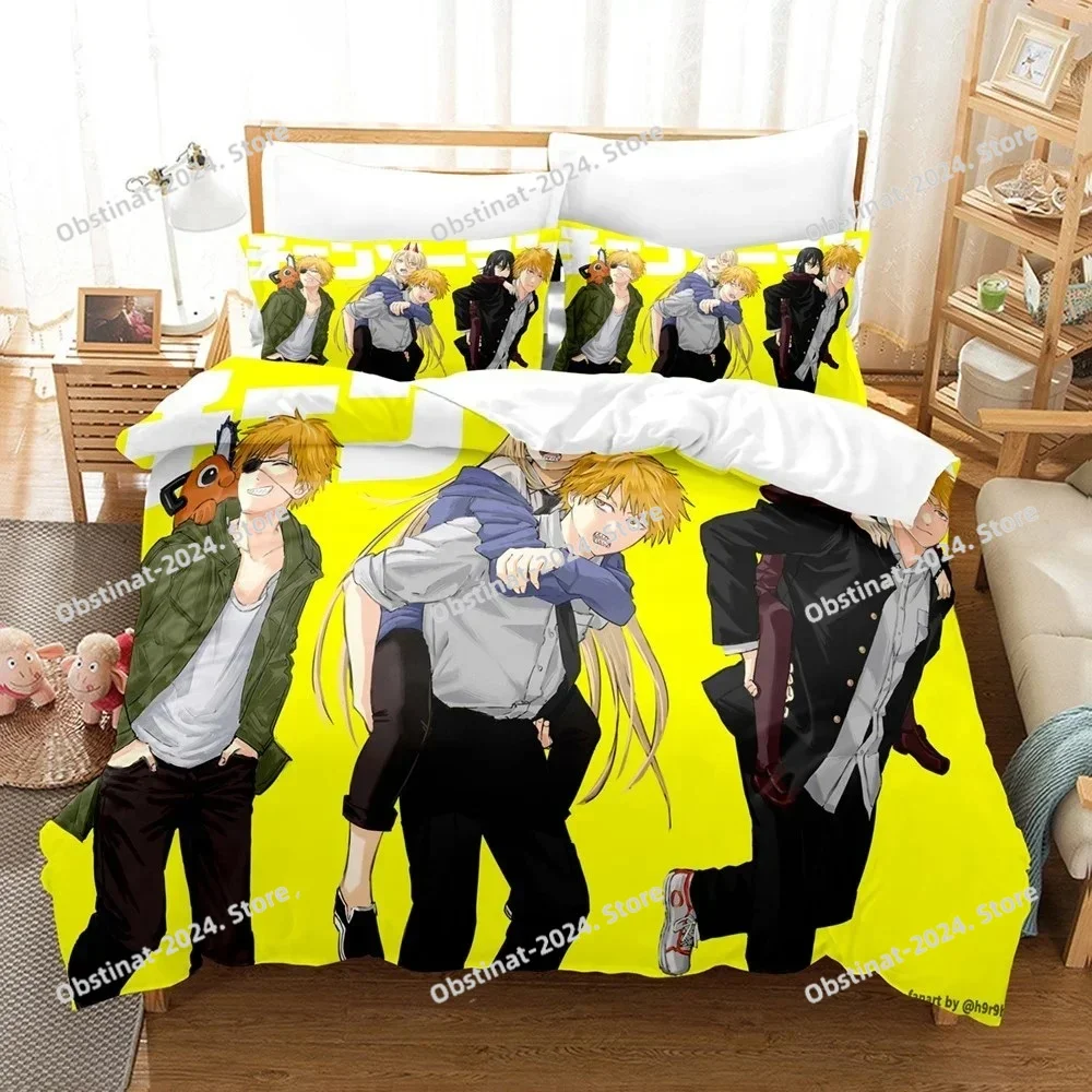 Home Textiles Bedding - Komplet pościeli Chainsaw Man, poszwa na