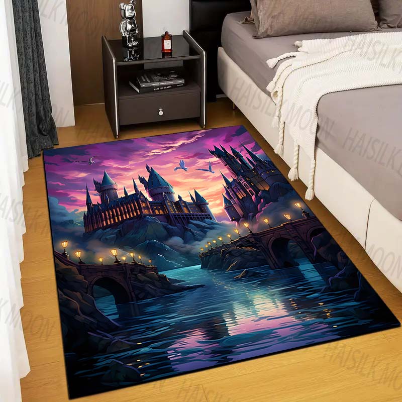 Home Textiles Rug - 1PC Castle Magic School Print Dywan