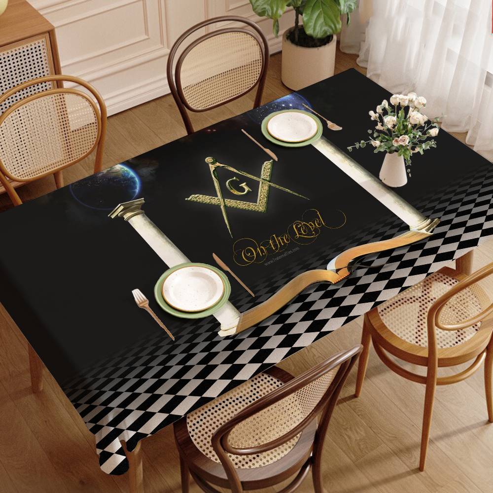 Home Textiles Today Logo - Obrus z logo loży masonicznej, obrus