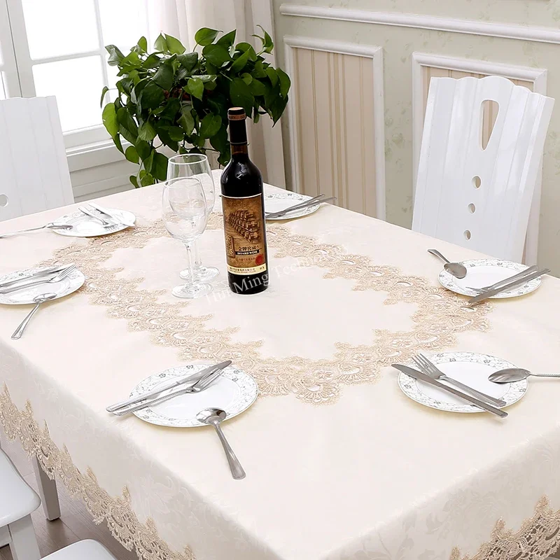 Obrus Okrągły Stół Kremowy Pok – Home Textiles List recenzja i cena