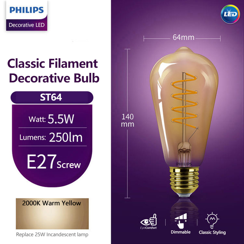 Żarówka LED Philips ST64 E27 D – Philips Bulb Led Classic recenzja i cena