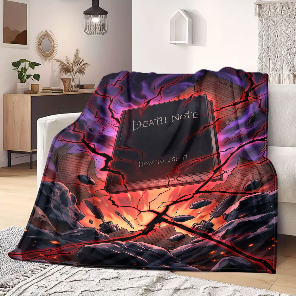 Koc flanelowy z nadrukiem Deat – Home Textiles Notes recenzja i cena