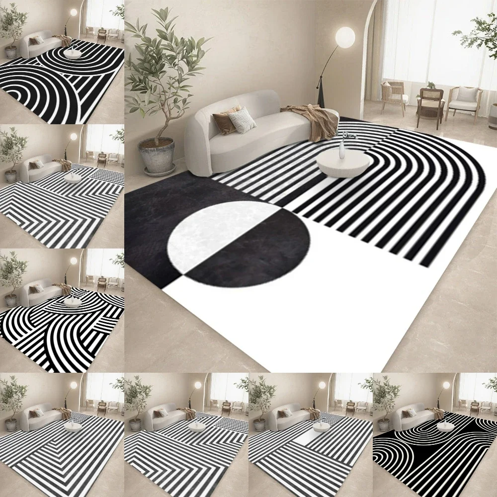 Dywan HD - Czarno-Biały Geomet – Home Lines Textiles recenzja i cena