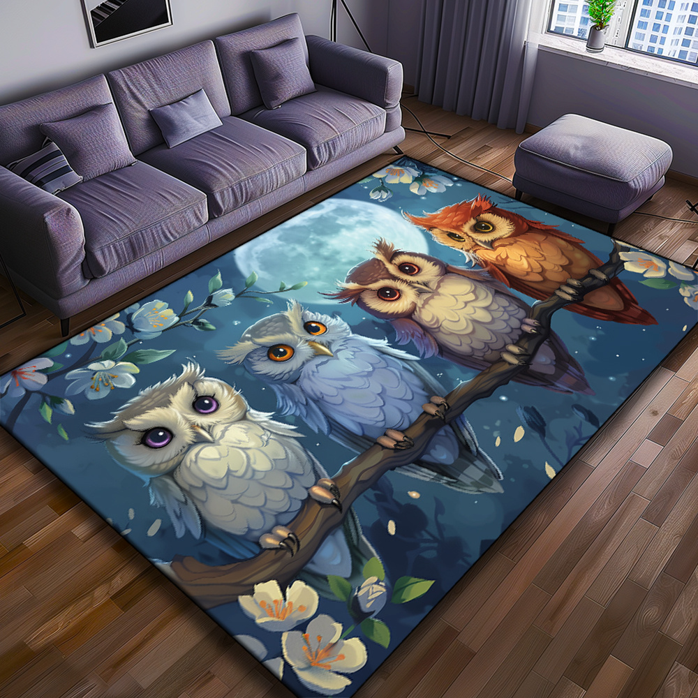 Dywan Moonlight Owls: Wygodny  – Home Textiles Rug recenzja i cena