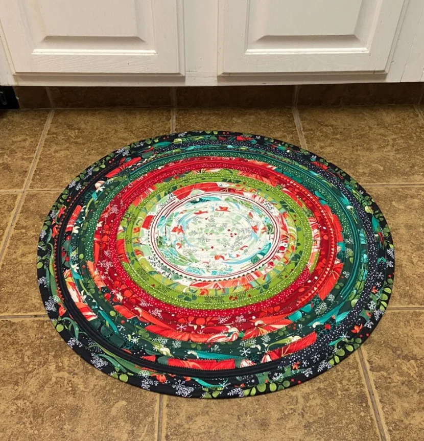 ~O~Świąteczny okrągły dywan –  – Home Textiles Rug recenzja i cena